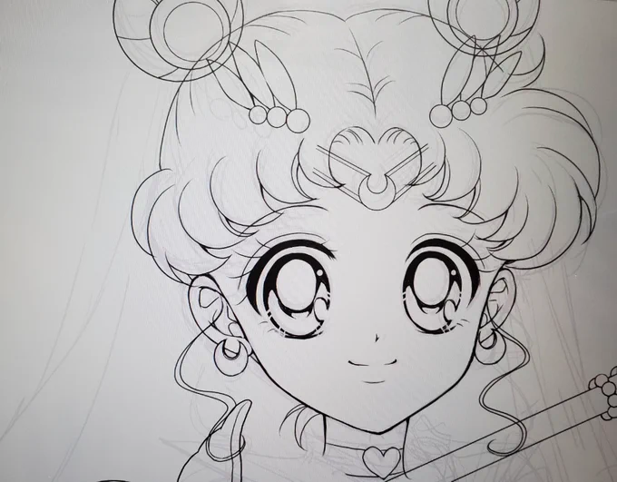 全然進まなかったけど、半年以上前に描いてたラフに線入れただけ進歩… 