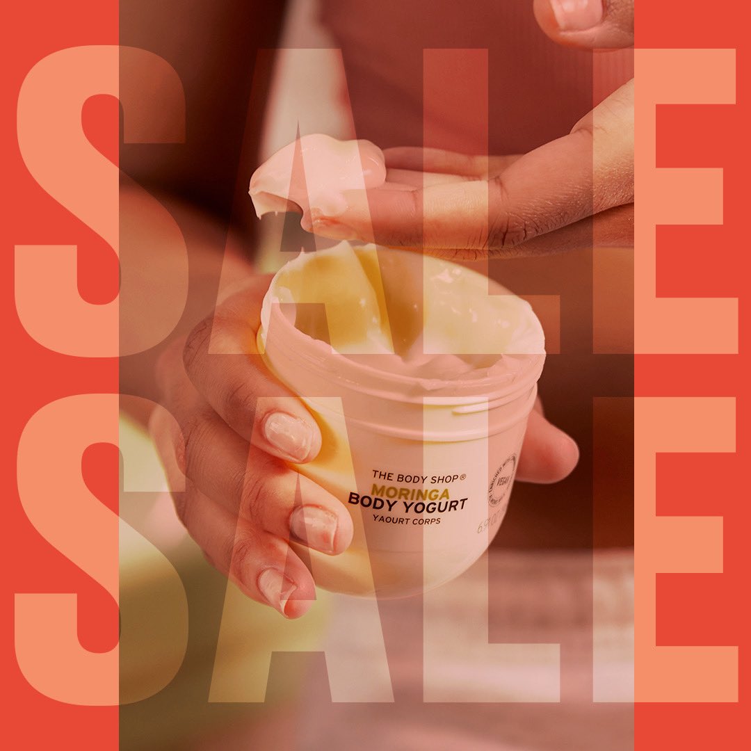 TheBodyShopIND's tweet photo. The Moringa Body Yogurt is non-sticky and keeps the skin moisturised upto 48h. Get 25% OFF on purchases above Rs. 2999 at our #GETSETSALE!
Call to order on +91-7042004412 or WhatsApp on +91-8826100843 and get the products delivered at your doorstep.
#TBSInd #Offer #Discount https://t.co/JM8c7FQksD