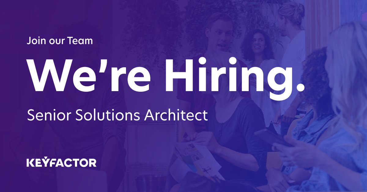 Keyfactor's tweet photo. Keyfactor is #hiring!
We're looking for a Senior Solutions Architect to join our team in Solna, Sweden.
Learn more and apply at:
https://t.co/Db4mU51cYN
#Hiring #KeyfactorCareers #CareersInTech #SolutionsArchitect https://t.co/HSKWSWXcQP
