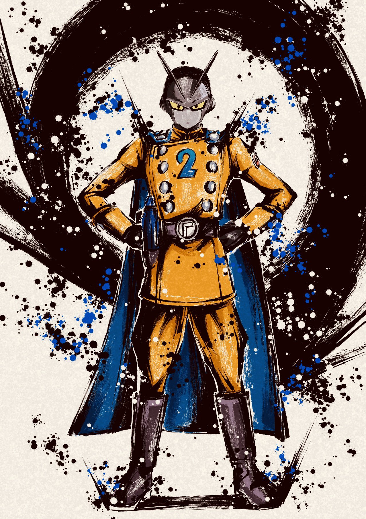 かず ガンマ2号 ドラゴンボール超スーパーヒーロー 墨絵 イラスト T Co Uufluyf71z Twitter
