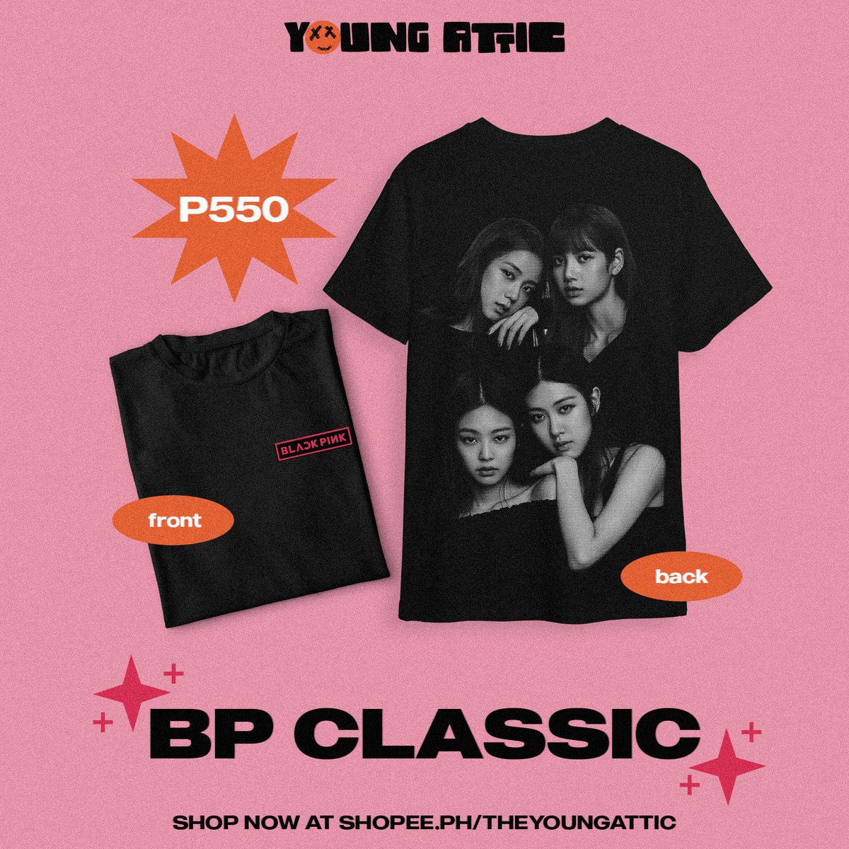 theyoungattic's tweet photo. We heard you Blinks! As we welcome 2022, The Young Attic has a little present for you 💖 Blackpink Tees are now available in our closet! 

Grab yours now ✊🏽🦋

#blackpink #blink #streetwear #lalisa #jenniekim #jennieday #happybirthdayjennie #rose #jisoo https://t.co/rGgeFRFBkH
