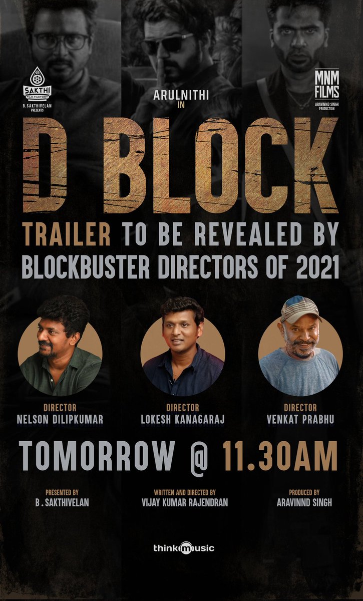 Tamiltvschedule's tweet photo. #DBlockTrailer On Tomorrow 11.30am !!
#DBlock #Arulnithi @arulnithitamil @SakthiFilmFctry https://t.co/H2ynhbx4tJ