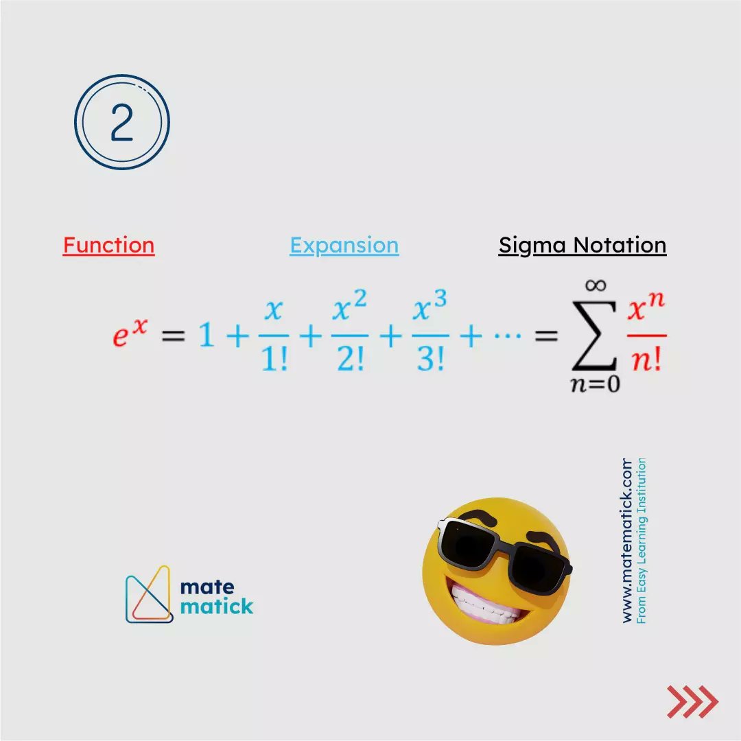 Matematickcom's tweet photo. Five Basic Maclaurin Expansions ✔ https://t.co/5M67vH5s8x