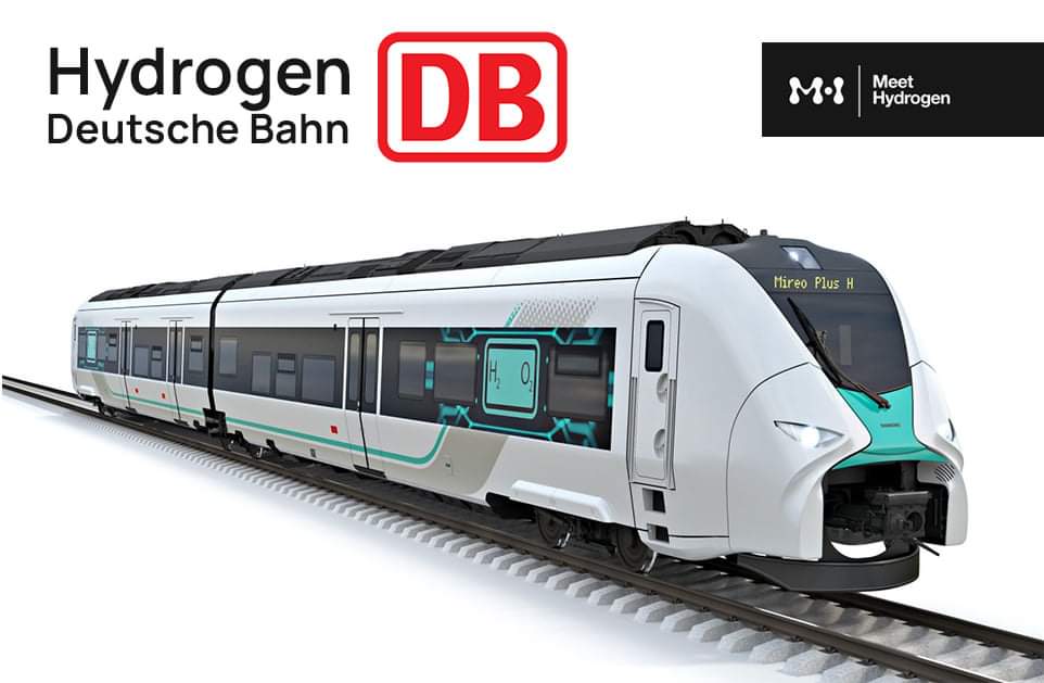 It's set! Deutsche Bahn, national railroad company in Germany till year 2050 will replace the whole over 1,300 of diesel powered train engines with hydrogen powered trains (Mireo Plus H from Siemens will be the basic machine in the first phase) #meethydrogen #hydrogen #train