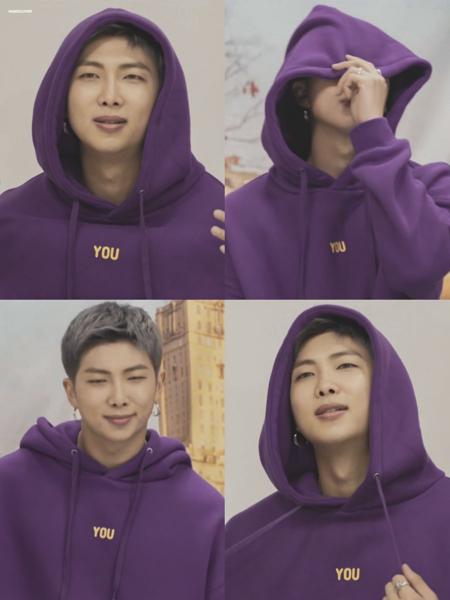 namuclover's tweet photo. namjoon wearing jimin’s hoodie ♡ https://t.co/ZcJzdJxnHy