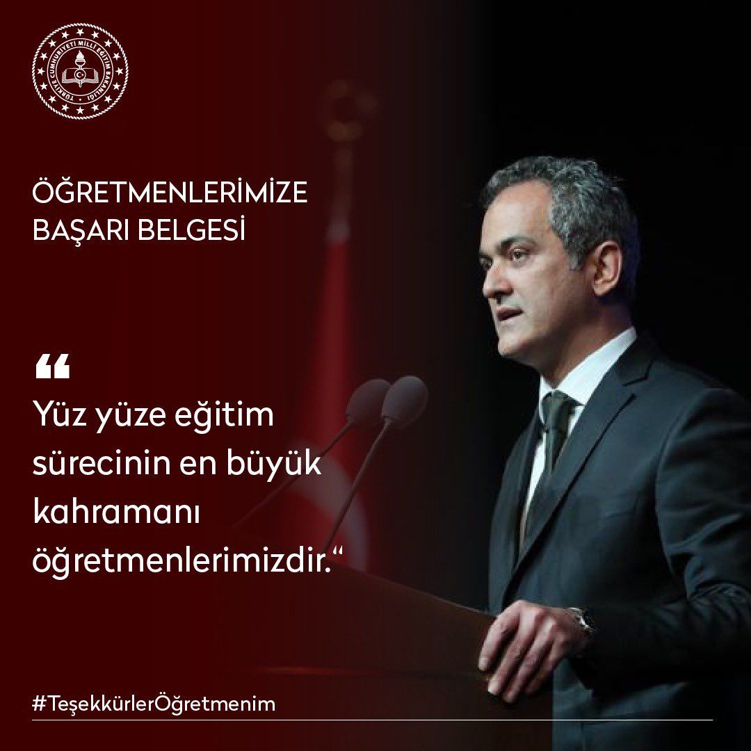 Batman İl Millî Eğitim Müdürlüğü (@batmanilmem) on Twitter photo Okullarımızın yüz yüze eğitime devam etmesindeki kararlı duruşları, sorumlulukları paylaşmaları ve emekleri nedeniyle tüm öğretmenlerimize teşekkür ederiz.
#TeşekkürlerÖğretmenim
<a href="/tcmeb/">Millî Eğitim Bakanlığı</a> <a href="/GelenMustafa/">〽️G</a> <a href="/MahmutKurtaran1/">Mahmut Kurtaran</a> Okullarımızın yüz yüze eğitime devam etmesindeki kararlı duruşları, sorumlulukları paylaşmaları ve emekleri nedeniyle tüm öğretmenlerimize teşekkür ederiz.
#TeşekkürlerÖğretmenim
<a href="/tcmeb/">Millî Eğitim Bakanlığı</a> <a href="/GelenMustafa/">〽️G</a> <a href="/MahmutKurtaran1/">Mahmut Kurtaran</a>