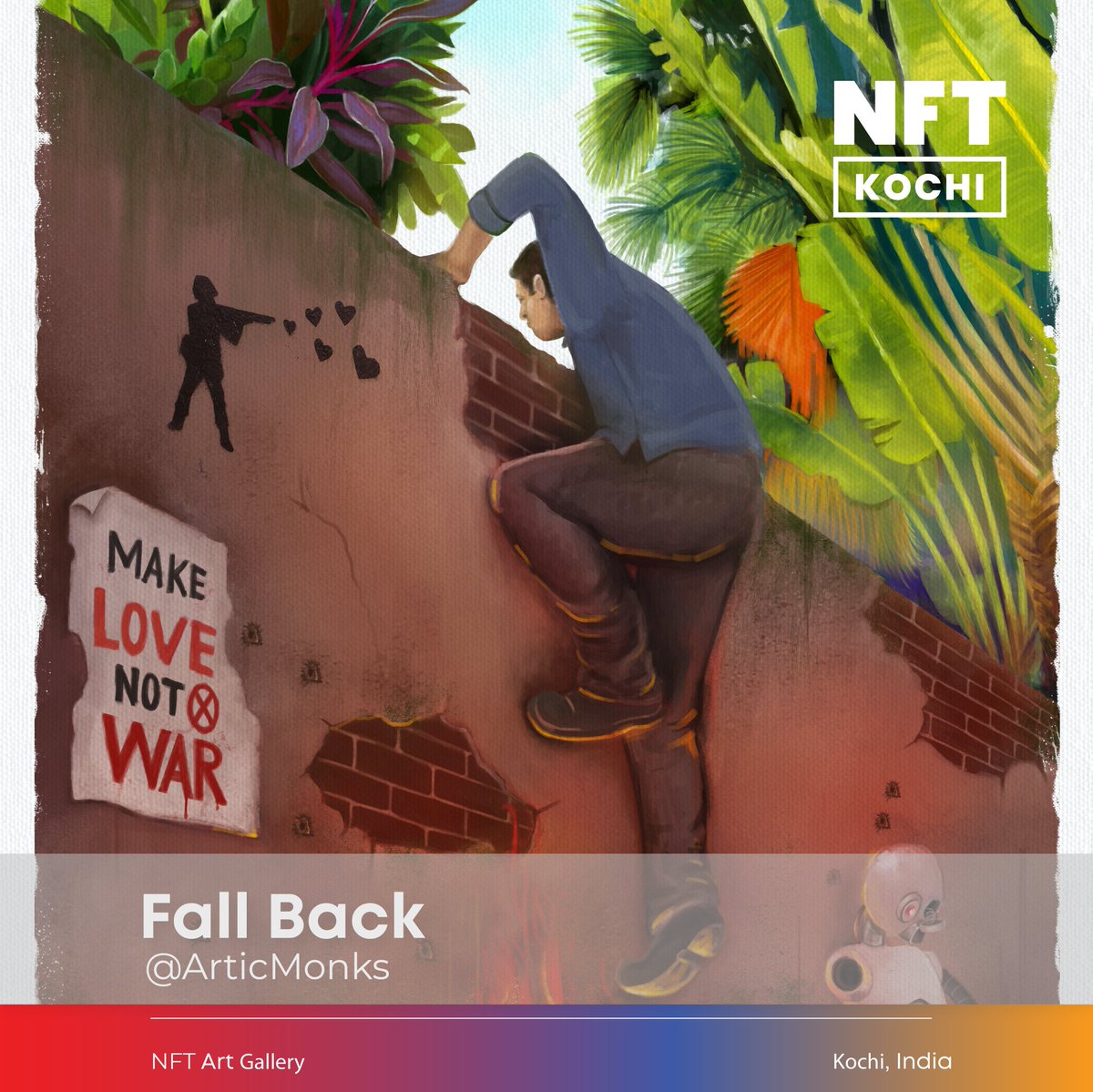 NFTKochi's tweet photo. Fall Back by @Artic_monks

#NFTKochi #NFTKochi2021 #NFTCochin #MetaconIndia https://t.co/Gns9vqXykq