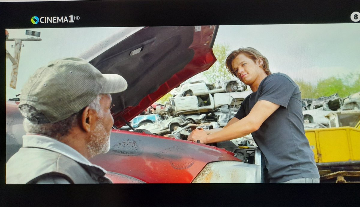 Watching now on Cosmote TV.  Love it. Monster Trucks. Beautiful Family movie. Have a beautiful day #MacGyver and #LucasTill fans. #SaveMacGyver