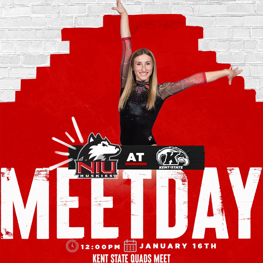 NIUAthletics's tweet image. ITS MEET DAY &amp;amp; @Niugymnastics are off to Ohio!

🆚: Kent State, Illinois &amp;amp; SEMO
🕕: 12:00 PM
📍: Kent, OH
📺: boxcast.tv/view/kent-stat…
📈: sidearmstats.com/kent/gymnastic…

#PackAttack🐾