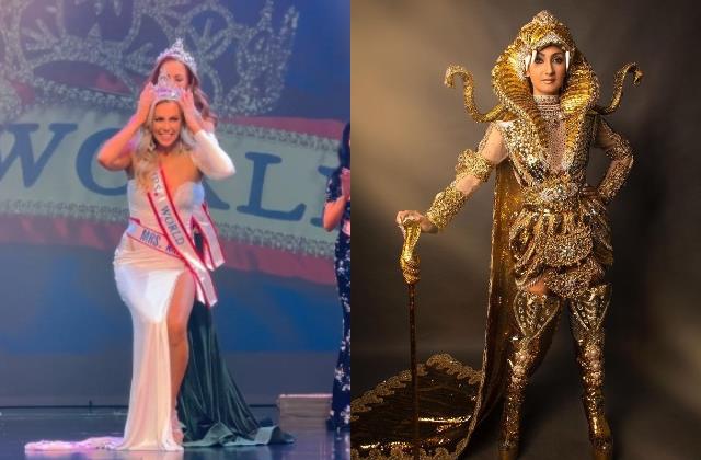 punjabkesari's tweet photo. अमेरिका की शीलिन फोर्ड ने सिर सजा Mrs World 2022 का ताज,  भारत की नवदीप कौर ने कुंडलिनी ड्रेस में लूटी वाहवाही
https://t.co/FOrsUldV25

#ShaylynFord #won #MrsWorld2022 #India #NavdeepKaur #impresses #Kundalinidress #BollywoodNews #HollywoodNews #HollywoodNe https://t.co/JBFckn7tc6