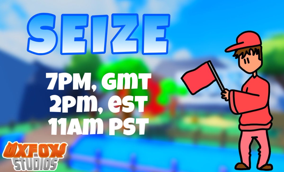OxFoxStudios's tweet photo. Seize will be releasing at the following times! 🕙
Reply with ‘SEIZE 2022’ for a chance to win a FREE VIP Gamepass! 🏆
#Roblox #RobloxDev #RobloxDevs #OxFoxStudios https://t.co/K8Qsf4tDHr