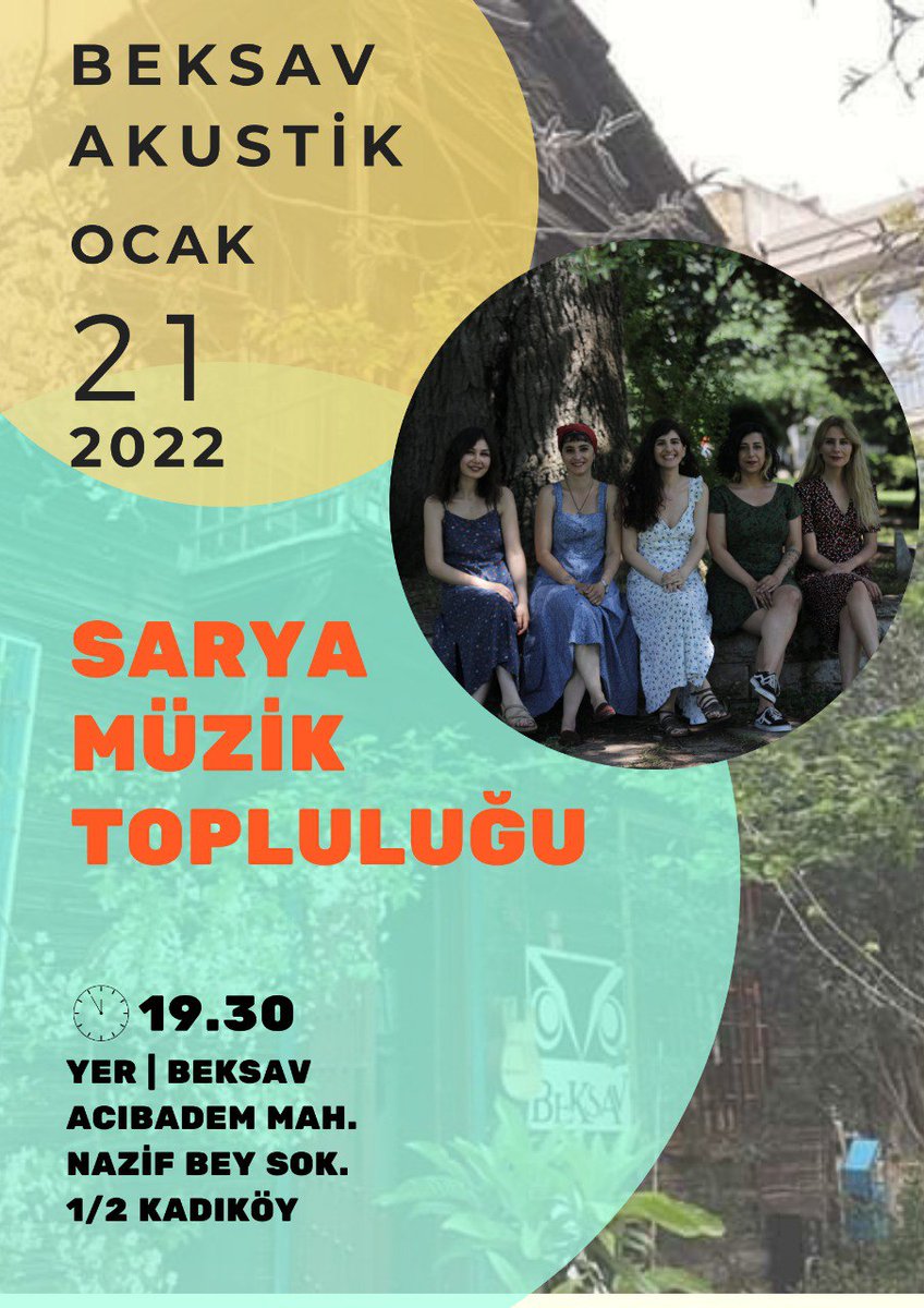beksav_'s tweet photo. BEKSAV Akustik dinletilerimiz başlıyor! Müzisyen dostlarımızdan vakfımız bünyesindeki gruplara, geniş bir yelpazede vereceğimiz akustik dinletilerimizin ilk konuğu @saryamuzik! 

Pandemi önlemleri nedeniyle sınırlı sayıda dinleyici alacağımızdan, lütfen DM ile yerinizi ayırtın. https://t.co/ljHMitYbuu