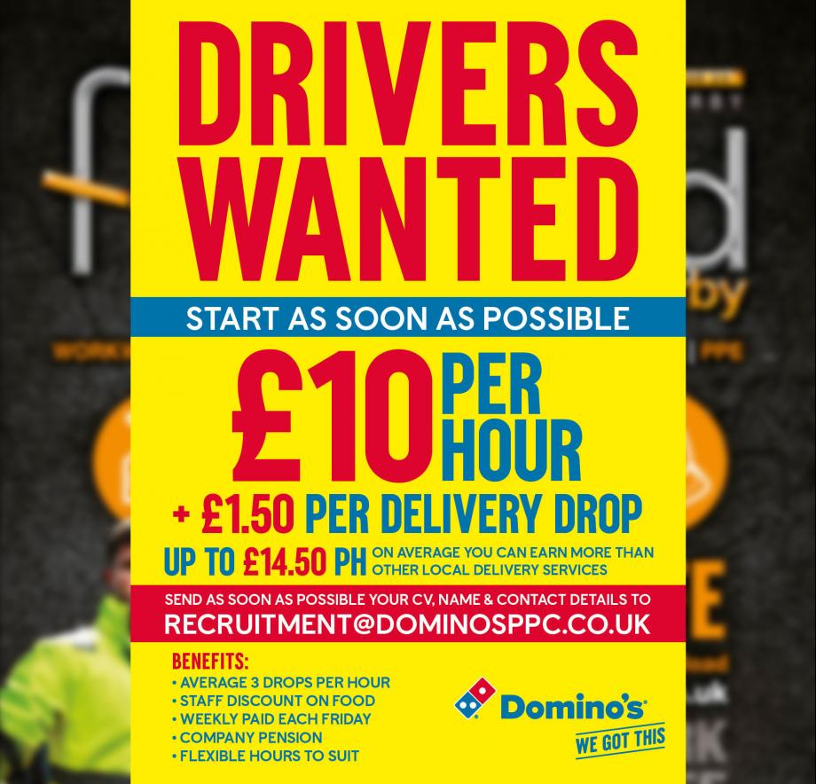 @DominosPizzaCorby ARE HIRING Get in touch today for a great paid job up to £14.50 per hour!! re