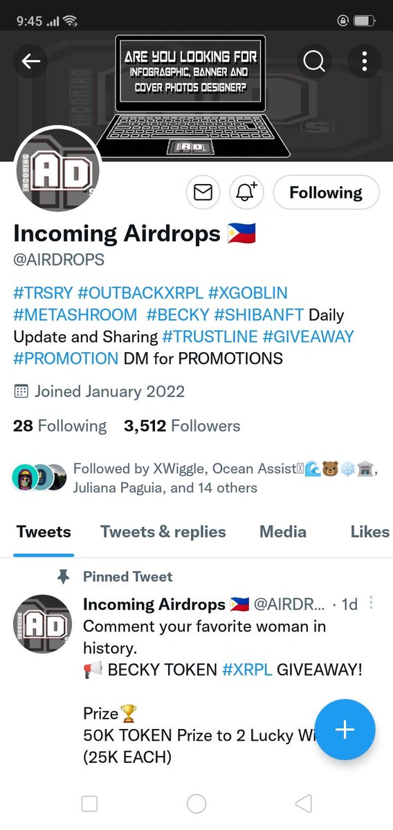 EverGotel's tweet photo. @AlRDROPS @XwiggleNFTs @DiepSanh 
@HameltonPorras 
@TheReaperCoin 
@ElmXrpl 
@CoinTigerEX 
All done ✅ https://t.co/nf8popc49z