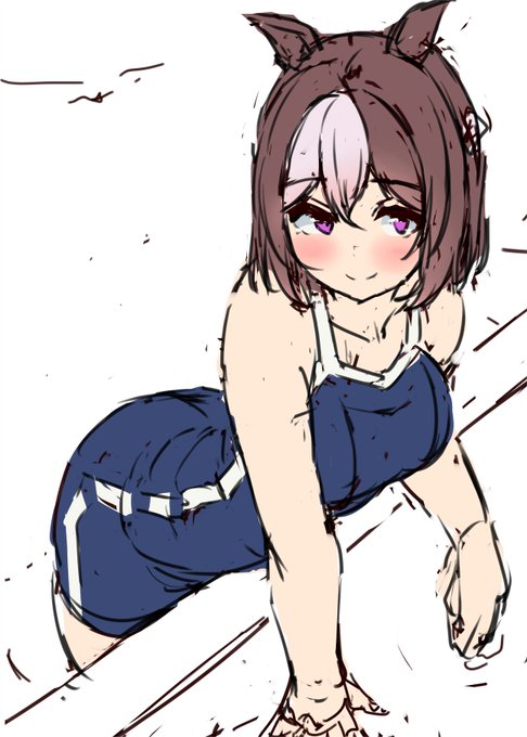 16日目
こつこつ描いてる水着のスペシャルウィークのラフの続き 