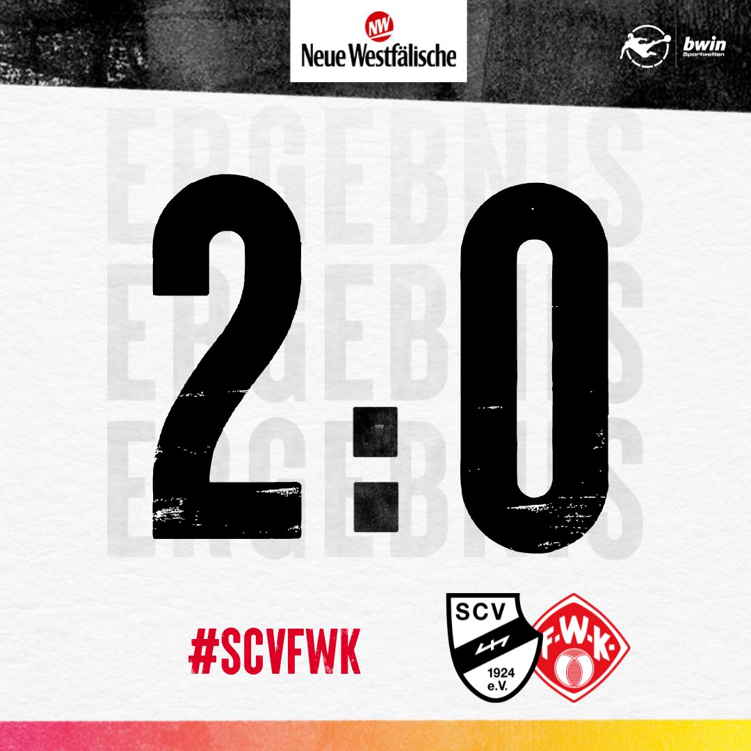 SCVerl's tweet photo. Yeeeees! Der Sportclub feiert durch zwei späte Treffer von Rabihic und Akono einen ganz wichtigen Sieg gegen die @fwk_1907 !⚫️⚪️
#scverl #SCVFWK #3liga #zeigtsuns #fu3ball #matchday #direktVERLiebt https://t.co/TfSiKHMLUd