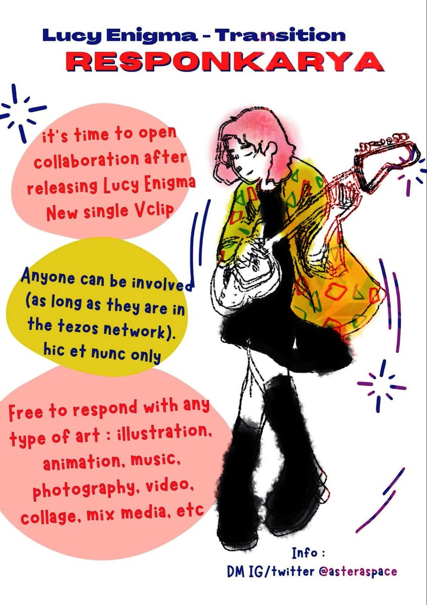 asteraspace's tweet photo. this may be part of ( me &amp; @aplustez ) journey for Lucy Enigma, you can reply this who interested or kindly recommend artist you love by tagging their accounts here 🌷

for collaboration details, will be discussed privately in my DM.

@NFTindonesia_
#lucyenigma #NFTCommunity https://t.co/DEcPZ80Pjr