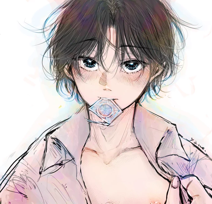 「…もう、あけちゃった。」
 #創作BL 