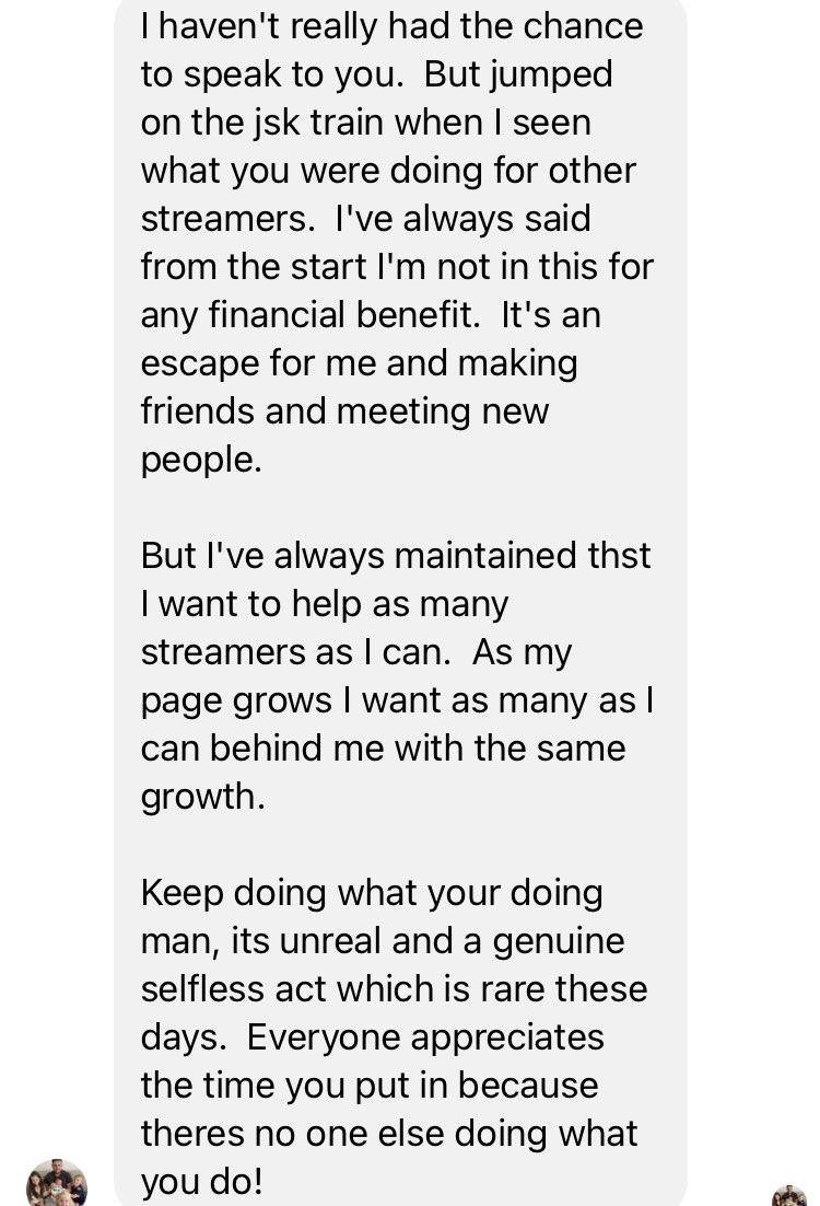StreamKing89's tweet image. Get messages like this evry day as streamers it’s not so easy to maintain I positivity attitude all the time ,so wen I help small streamers and I know am helping them its a good feeling check of junior stream king on Facebook