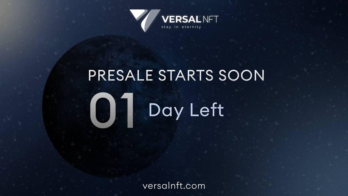VersalNFT
PRESALE starts in 01 day…

As we start our Presale in less than 24 hours you may be interested in how to join our Presale and buy VER tokens. 💎
medium.com/@VersalNFT/ver…