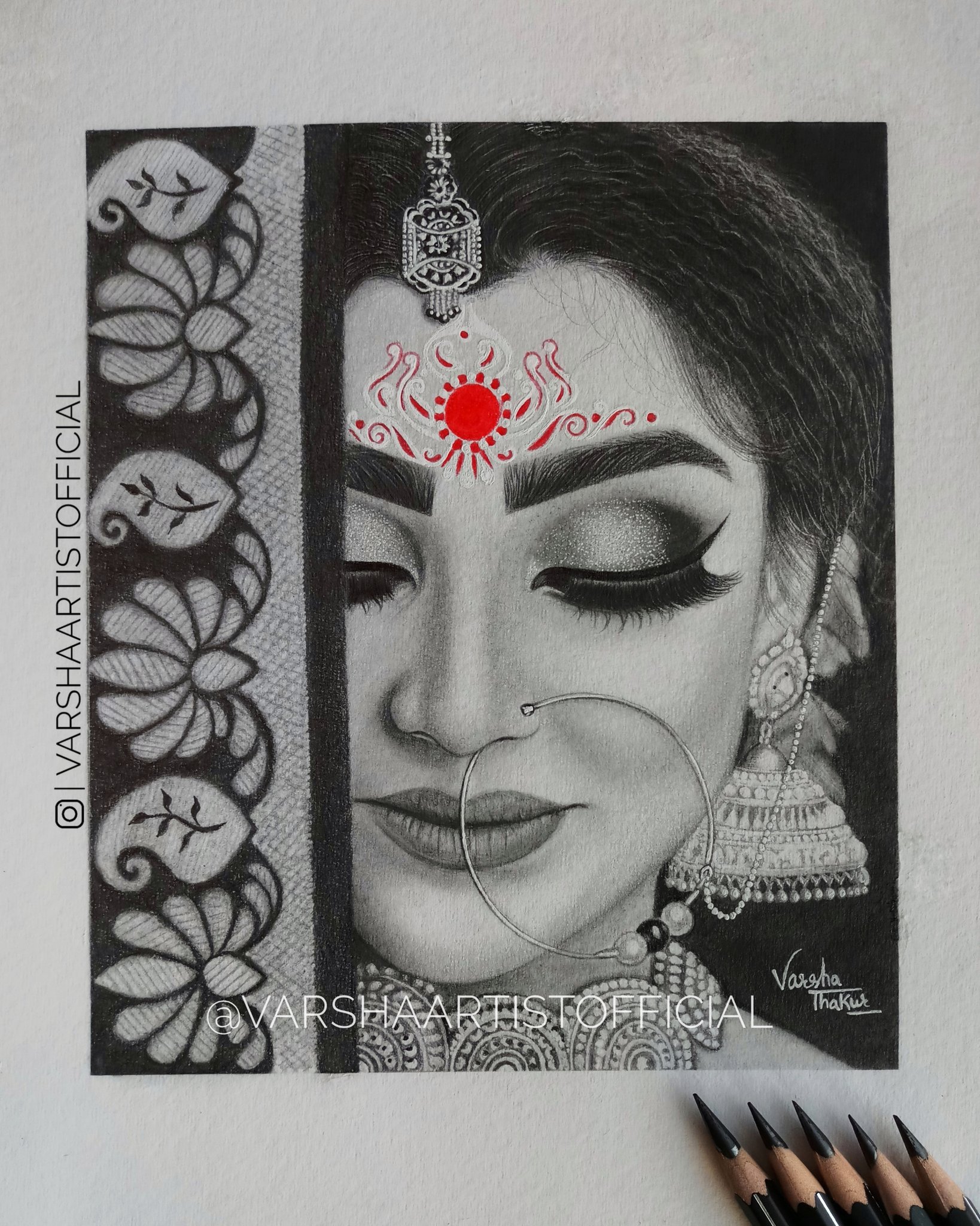 Indian bride Drawing by Prajakta P  Pixels