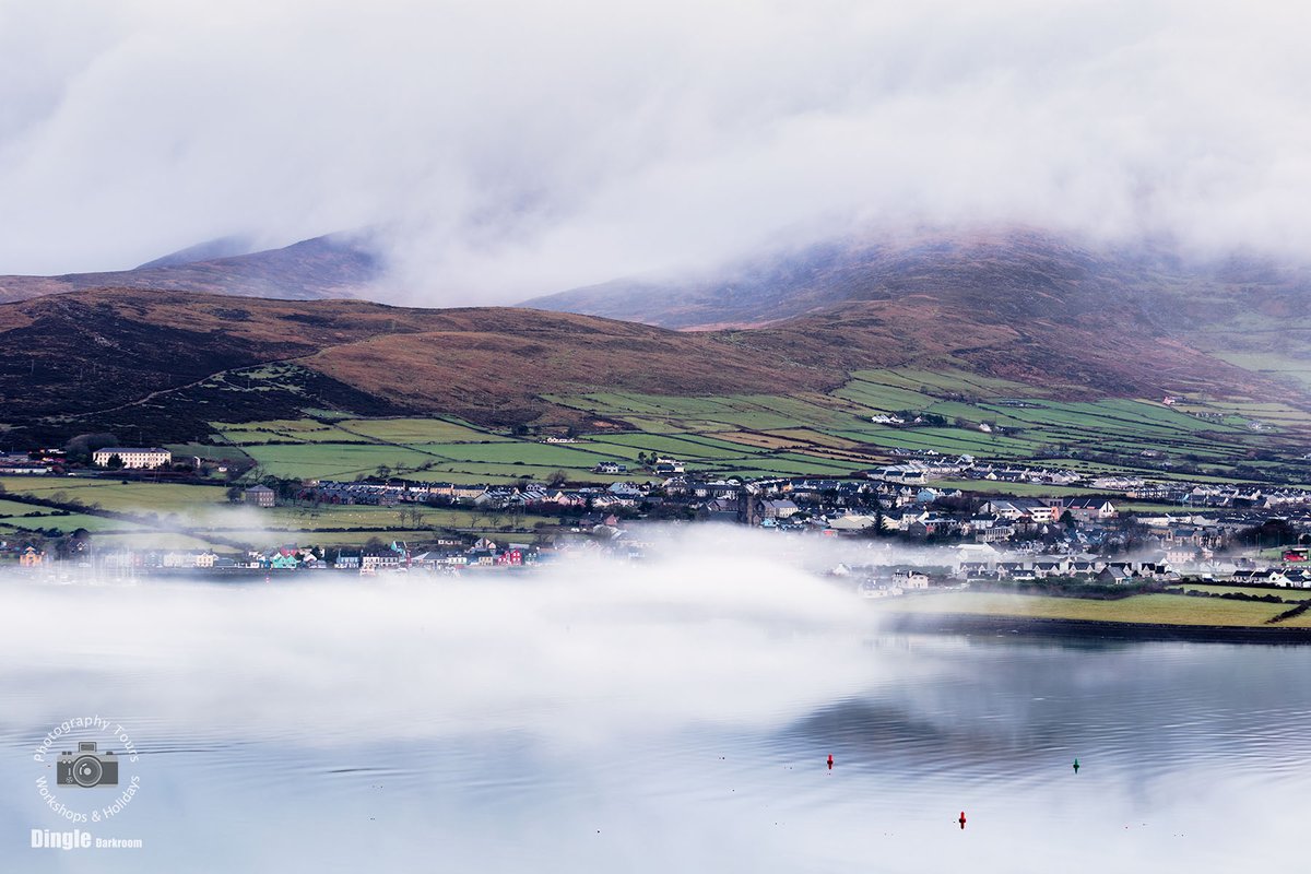 dingledarkroom's tweet photo. Dingle, emerging from the mist at first light today.
 @DinglePeninsula  #wildatlanticway #KeepDiscovering https://t.co/eSmvMXfeKr