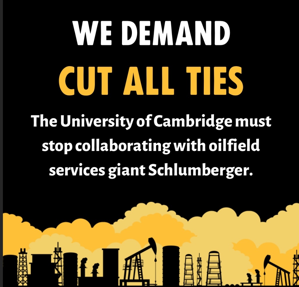 Will @Cambridge_Uni break up with Schlumberger?

We demand that the University of Cambridge stop collaborating with the world’s biggest oilfield services company.

Open letter: xrcambridge.org/schlumberger-o…

#ExposeSchlumberger #SchlumbergerOut
@xryouthcambs @xryouthuk @ExtinctionR