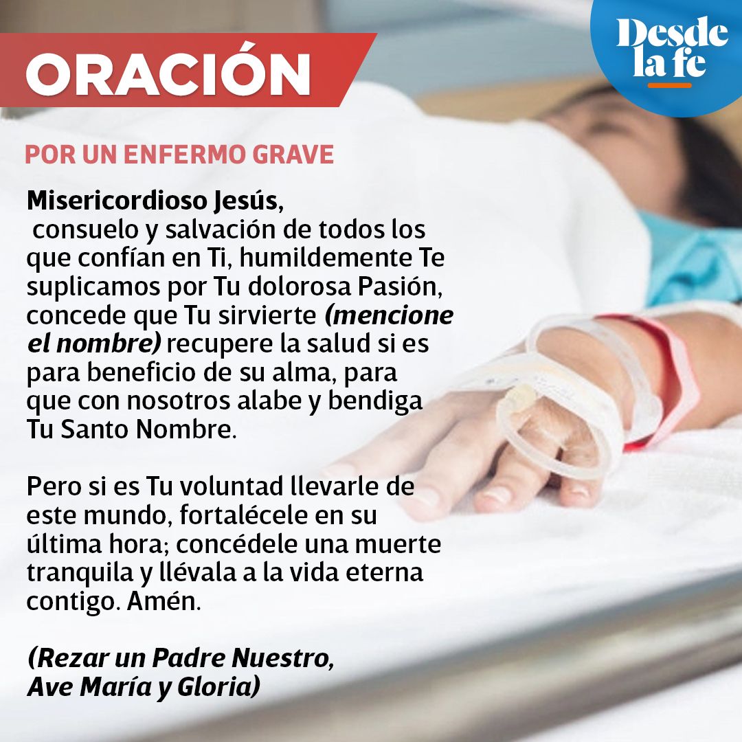 Señor, te pedimos por todos los enfermos por Covid-19 y sus familias, para que puedan sanar y encontrar consuelo en ti.👉bit.ly/3A6aoNy