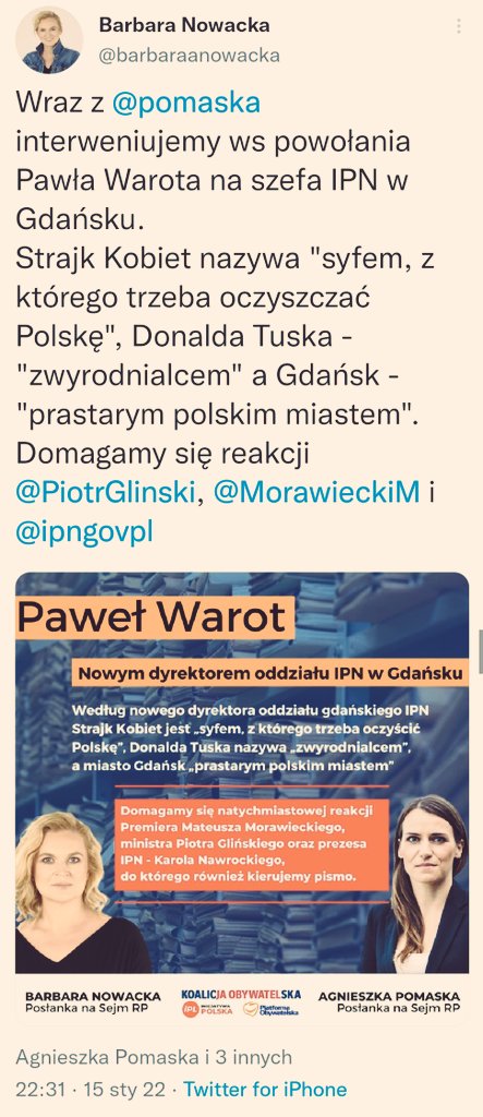 GrzeF's tweet photo. Znamienne dla lewactwa - informatyczka #Nowacka protesuje przeciw dr historii #Warot jako szefowi IPN w Gdańsku...🤦
Głupota lewactwa sięga zenitu! https://t.co/5EPrJsHc23