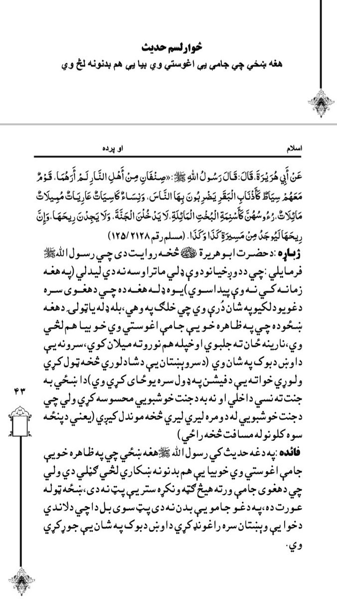 sajaddeobandi's tweet photo. بې حجابه ښځي به دجنت بوی هم حس نکړي! https://t.co/bgrIswXH6B