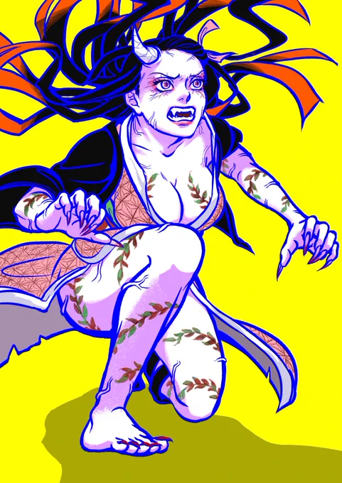 最近鬼滅の絵ばっか描いてるな、音柱にときめきがとまらないし 