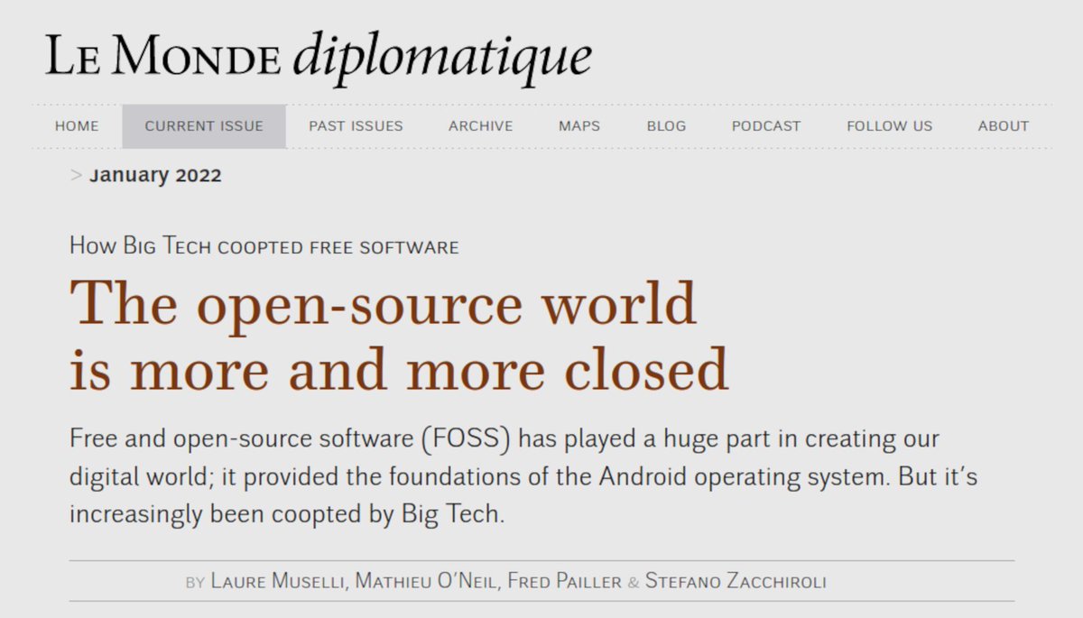 We really need a profound debate in the #EU about who controls the strategic #opensource #tech that 🇪🇺 governments and companies use on a daily basis, and how to fix this ASAP ⚠️ @Vestager @ThierryBreton @DigitalEU @EU_DIGIT @CnectCloud @OSOReu ➡️ See also dcpc.info/publications/t…