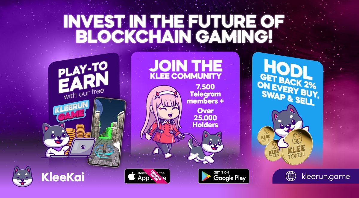 KleeKaiETH's tweet photo. ✅ Available on PC, MAC and Android devices. iOS coming soon!
✅ Strong community with over 27k+ holders
✅ Financial incentive for players 
(max ~$8.43 USD per DAY at a market cap of $25M)
✅ 2% of every transaction is being redistributed over all $KLEE holders. Passive income! https://t.co/8b1wFf98ym