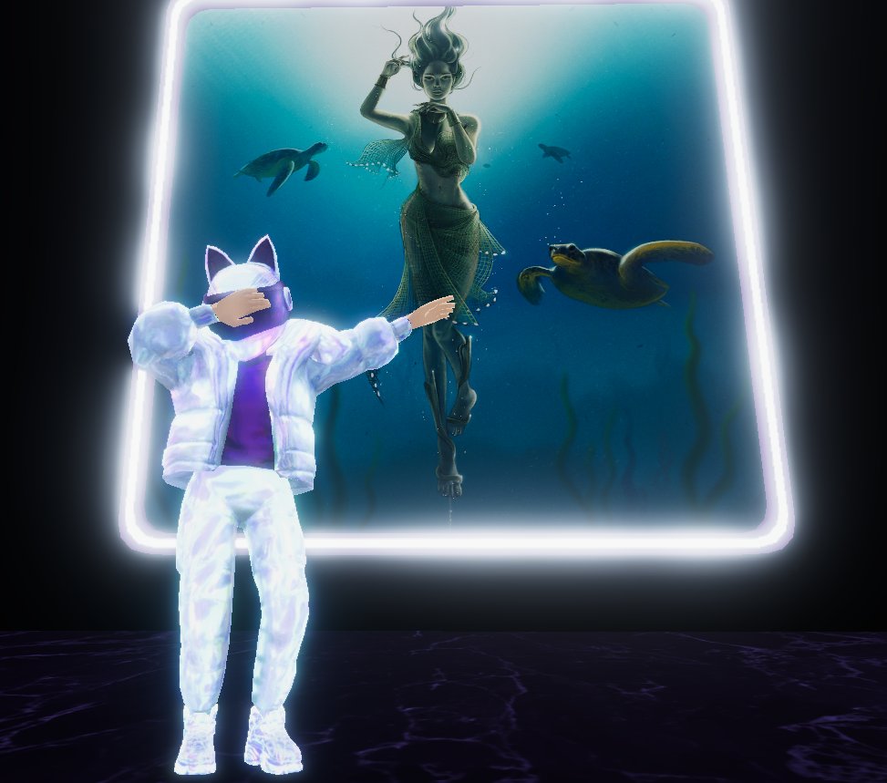 Loving the artwork here <a href="/PortionApp/">Portion</a> museum! Check it out! (Coordinates: 50,100) #Decentraland #Metaverse