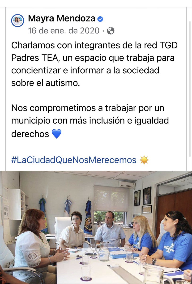 A 2 años de este encuentro , agradecemos a <a href="/mayrasmendoza/">Mayra Mendoza ☀️</a> por ese día que marco un antes y un después en la vida de las personas dentro del espectro autista en nuestra Ciudad.
Siempre por mas!💪💜💙