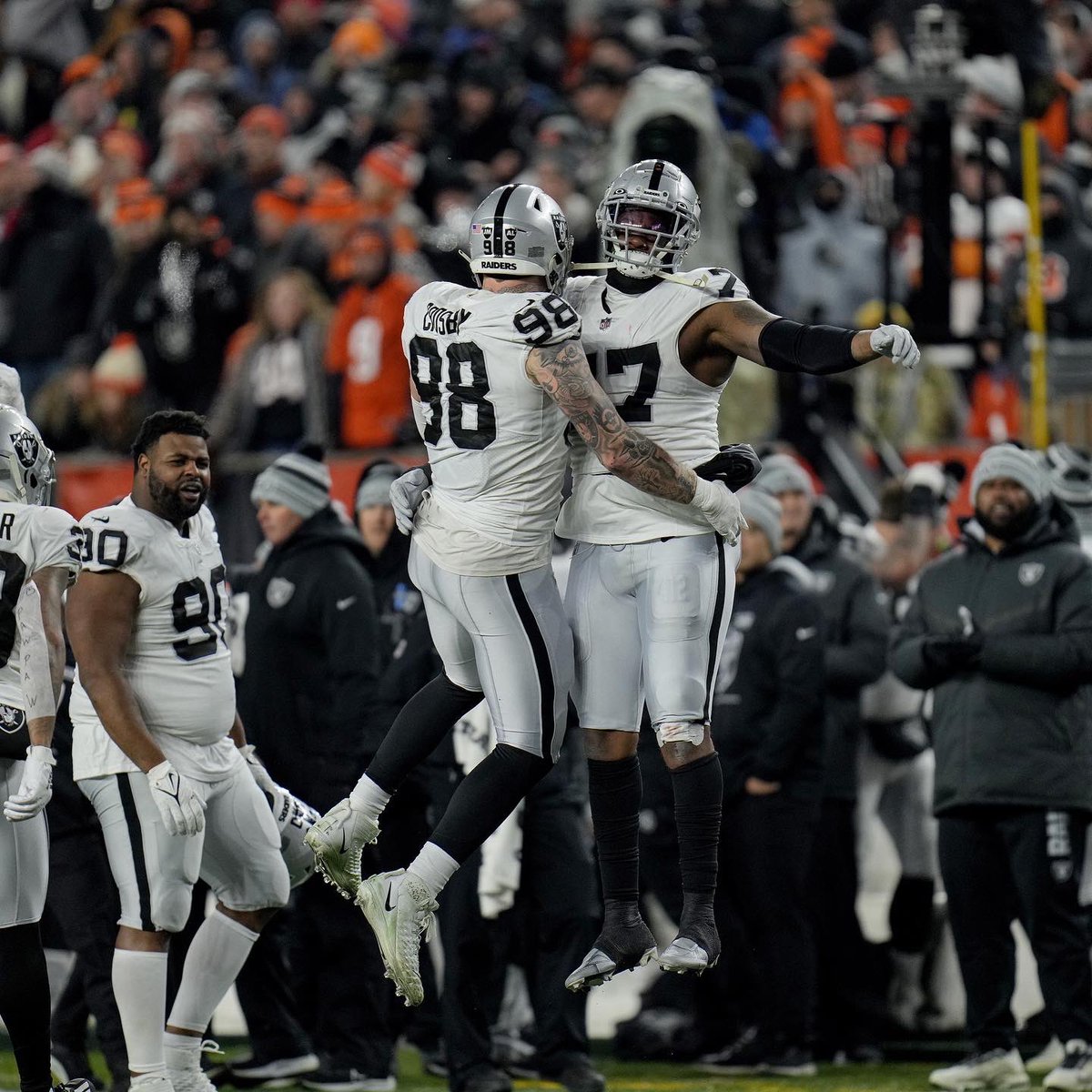 CrosbyMaxx's tweet photo. Raider Nation We Love Yall… We’ll Be Back🦅🖤 https://t.co/3RbHQ6qZGQ