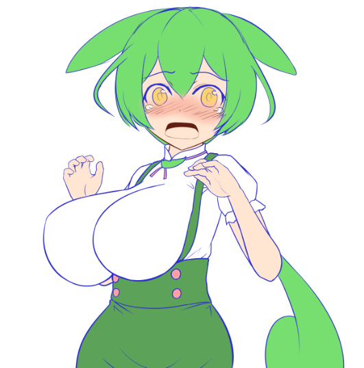 特に理由もなく以前描いた落書きの胸をさらに盛ってみる 