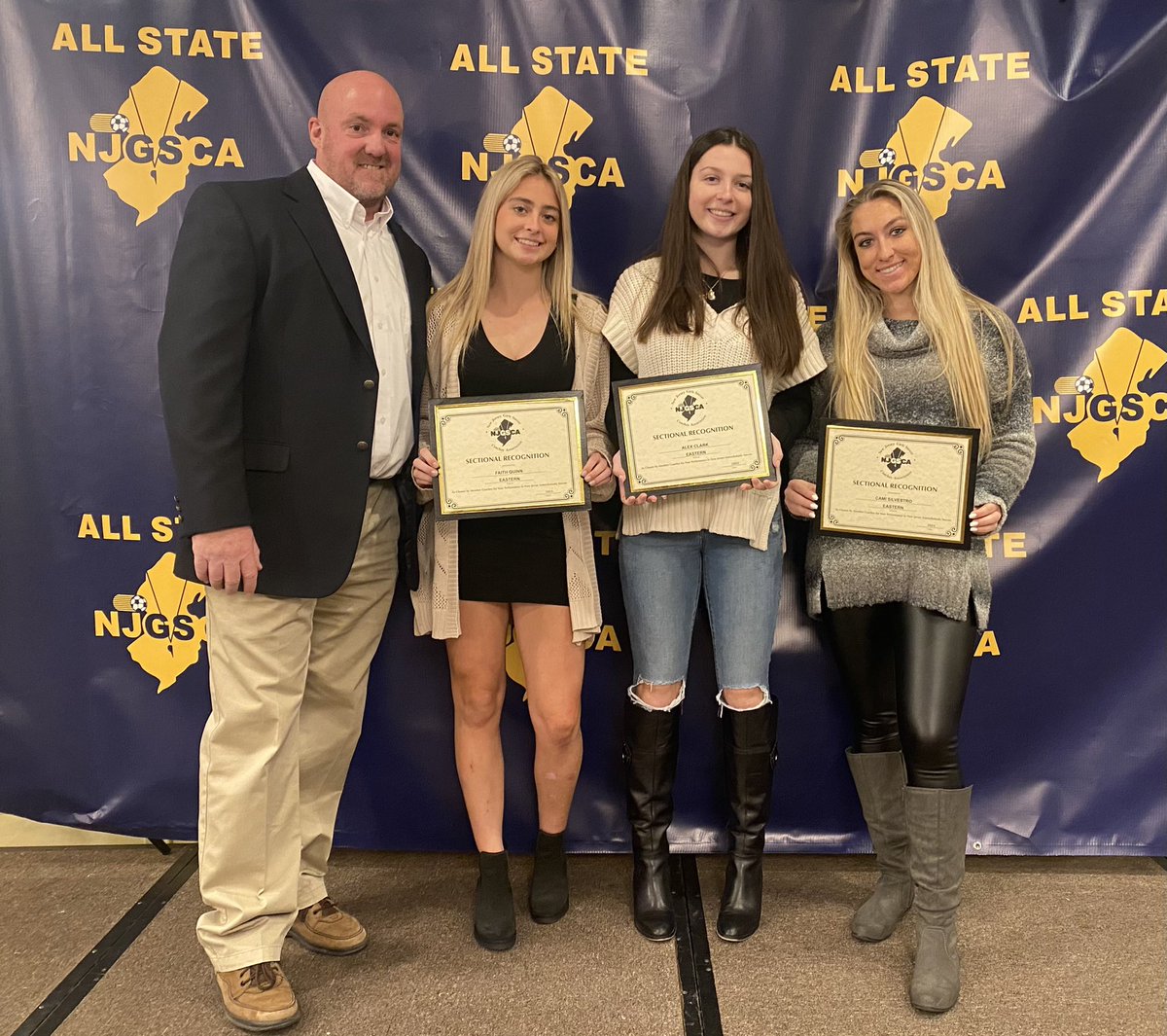 Congratulations to our NJGSCA All State selections. 
Cami named State Top 20
Alex and Cami SJ Top 20
Alex, Cami, Faith and Eva (not pix) earn All South recognition. <a href="/njgsca/">NJGSCA</a> <a href="/easternviking/">Eastern Athletics & Activities</a>