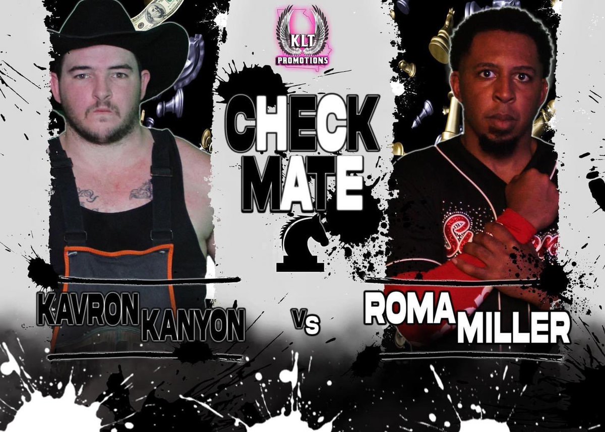 KLTPromotionsGA's tweet photo. This Saturday night at KLT Arena!!
Kavron Kanyon takes on Roma Miller in a rematch of their incredible match at the last show! https://t.co/5bVUhSgxV4