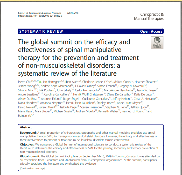 PhysioMeScience's tweet photo. The global summit on the efficacy and effectiveness of spinal manipulative therapy for the prevention and treatment of non-musculoskeletal disorders: a systematic review of the literature

👀👀👇👇

https://t.co/YKtWSRLLqd https://t.co/Xlbh4m1GQC