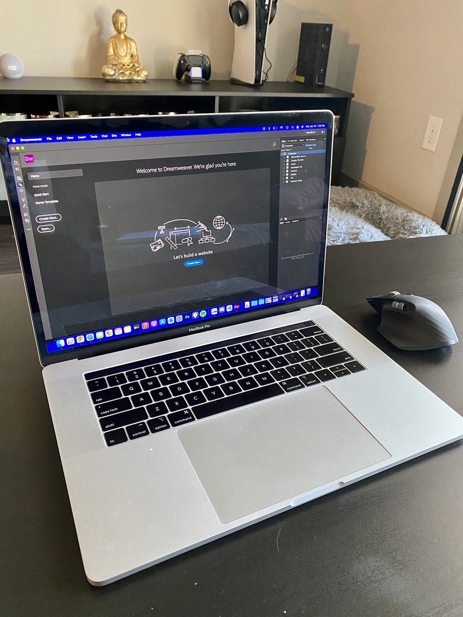 UniqueTheVision's tweet photo. Doing my homework for #100Devs and realized I have a solid program from building a website already installed on my MacBook, Adobe Dreamweaver. I use Adobe suite for graphic design, and never really paid attention to Dreamweaver before. https://t.co/ve0rDBsdys