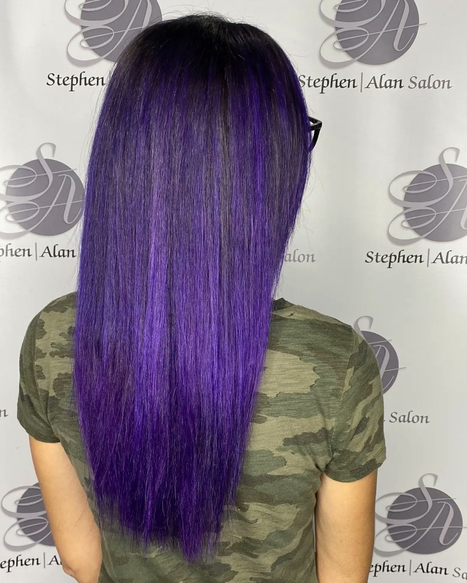 New year, purple hair! 💪 By Heather Allen!