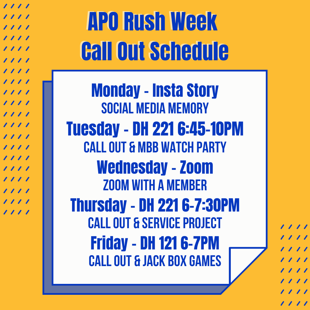 ButlerAPO's tweet photo. We hope to see you at all the fun events we have planned this week!! https://t.co/cFH3n9VBeQ