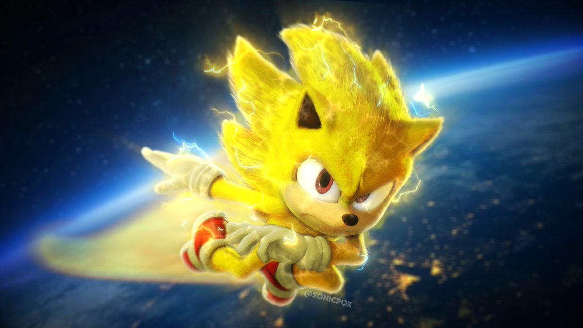 RT @SonicpoX: Thank you all so much for the inspiration! Here's my take on a movie Super Sonic! #SonicMovie2 https://t.co/0OFmAGCpop