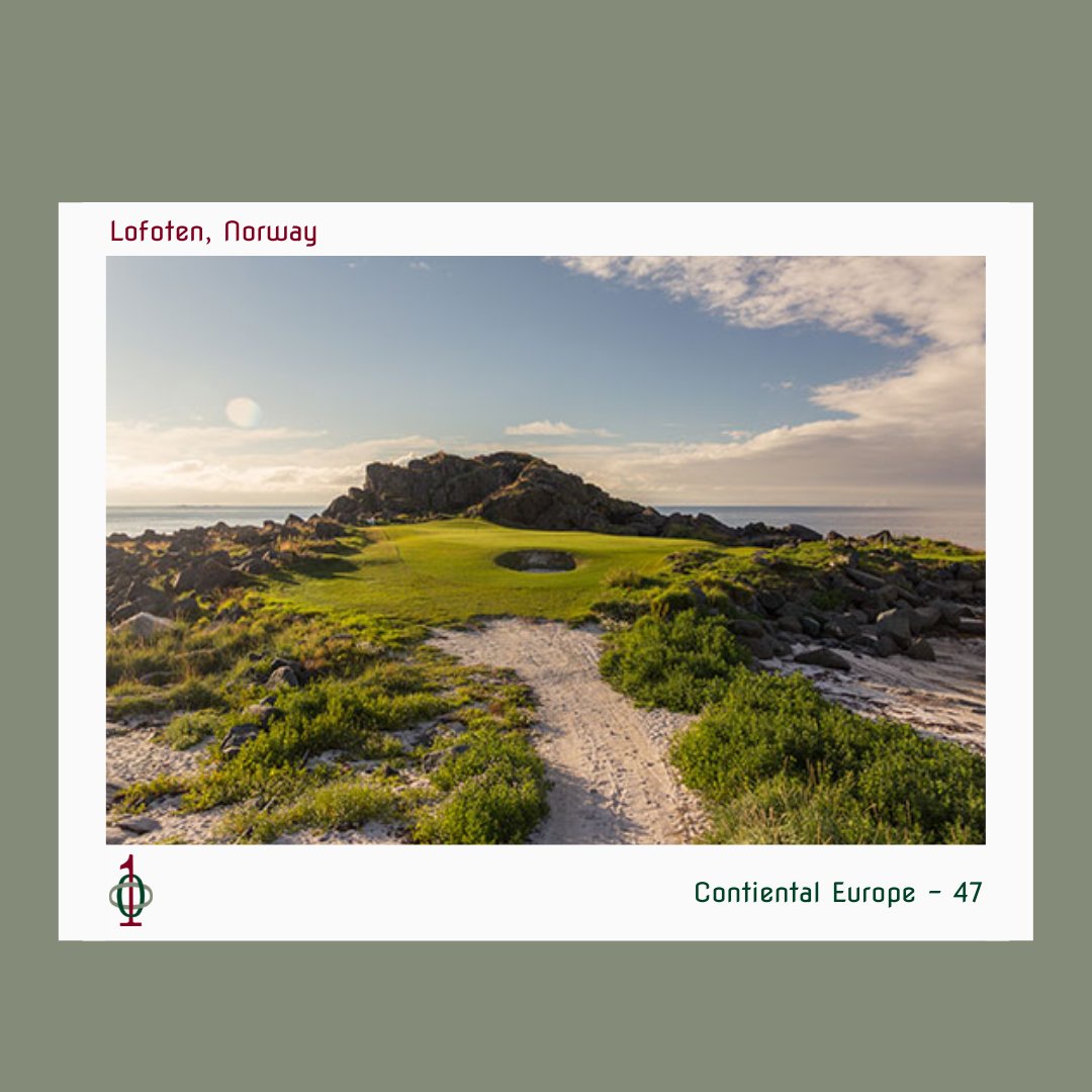 top100golf's tweet photo. Lᴏꜰᴏᴛᴇɴ
Cᴏɴᴛɪɴᴇɴᴛᴀʟ Eᴜʀᴏᴘᴇ 47|Nᴏʀᴡᴀʏ 1 
The course has the ocean as a water hazard and sandy beaches as natural bunkers. The 140m 2nd is the signature hole, where the two-tiered green sits on a little rocky outcrop, fronted by a solitary pot bunker.
#top100golf https://t.co/xiQU2GfCyy