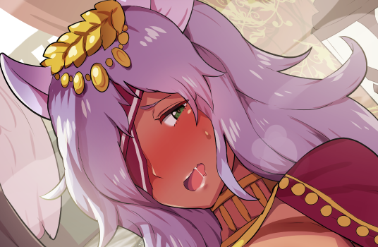 砂漠の国のお祭り流で客人たちをおもてなしするニケさん絵完成。渋R-18とニジエにうpりましたので、最寄りのSNSでどうぞ。 