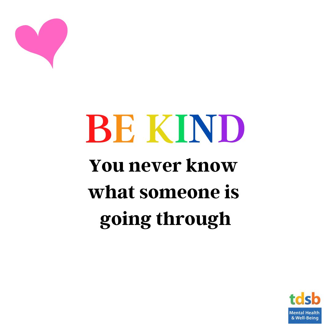 The return to in-person learning announced by the province is being experienced differently by everyone. It's important that we continue to be understanding, supportive &amp; kind to one another &amp; recognize that everyone is doing the best they can.