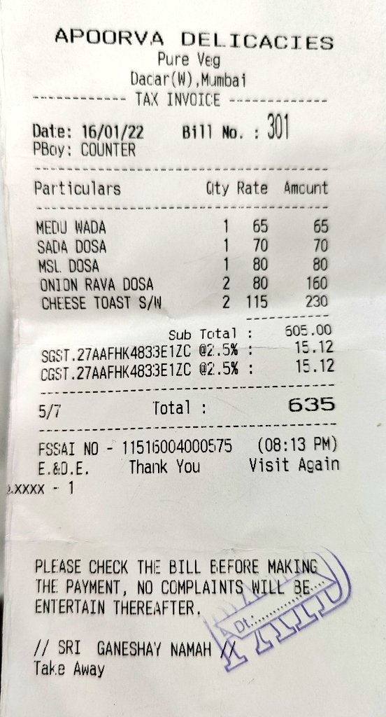 Sachin Kalbag on Twitter "Difference between food bill at actual