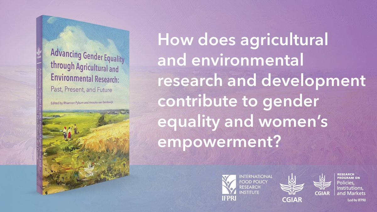 The new <a href="/CGIAR/">CGIAR</a> book puts #GenderEquality &amp; #WomenEmpowerment @ the center of agricultural development 👩‍🌾, marking a positive shift in #GenderInAg research. 👏

Read it here! bit.ly/GenderInAgBook

@PIM_CGIAR <a href="/CGIARgender/">CGIAR GENDER</a> <a href="/IDRC_CRDI/">IDRC | CRDI</a> <a href="/r_pyburn/">Rhiannon Pyburn</a> <a href="/100KIT/">KIT</a> #OpenAccess #OneCGIAR