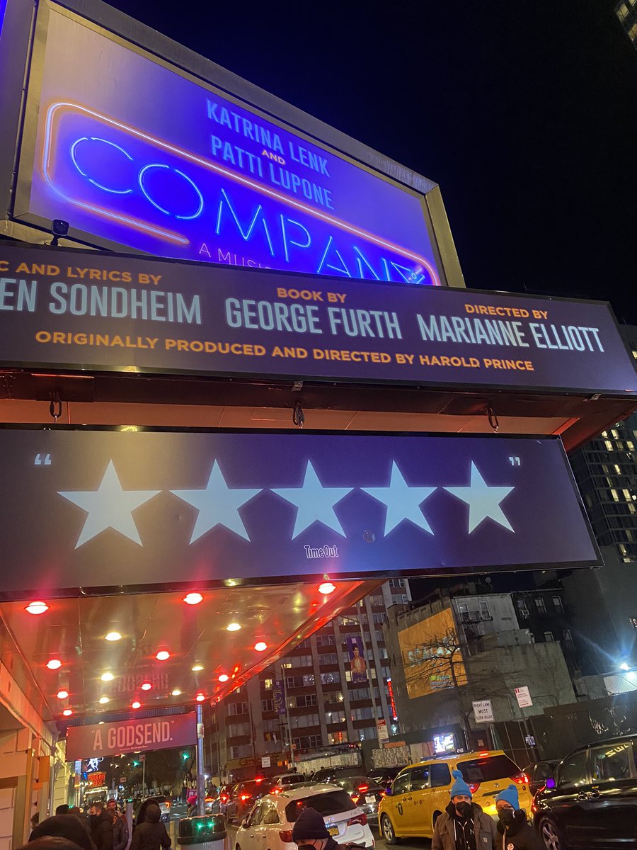 Christmas gift 2019 finally enjoyed! Amazing production and performances! #Broadway <a href="/CompanyBway/">COMPANY</a> <a href="/fderby/">Frank Derby, Jewish Space Laser Operative</a>